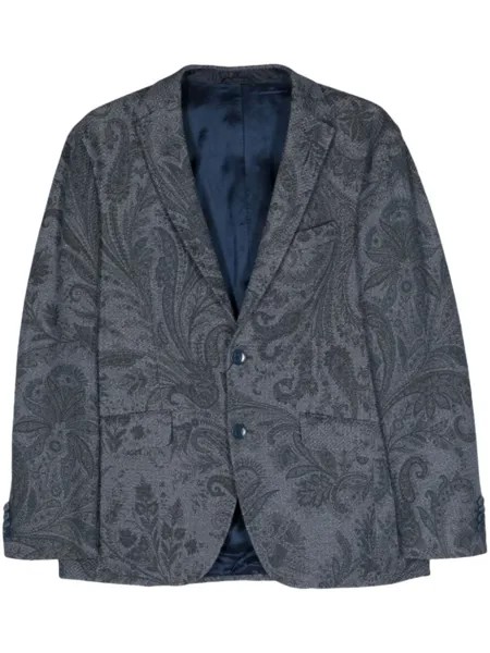 ETRO жаккардовый пиджак, синий