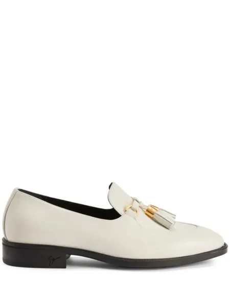 Giuseppe Zanotti лоферы с кисточками, белый