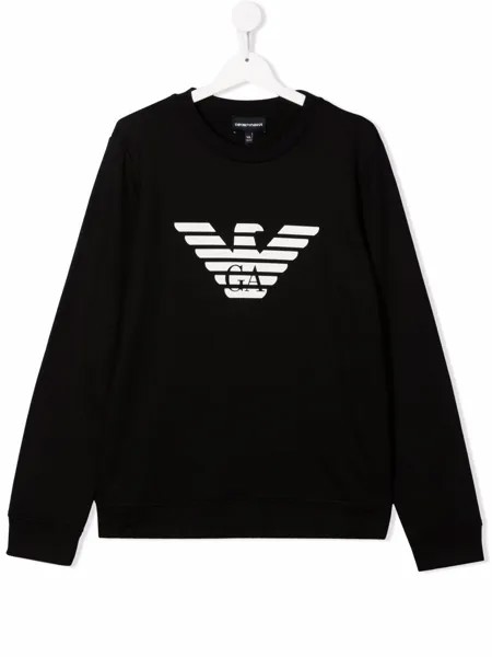 Emporio Armani Kids толстовка с круглым вырезом и логотипом