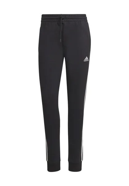 Женские спортивные брюки узкого кроя со средней талией adidas, цвет Black White