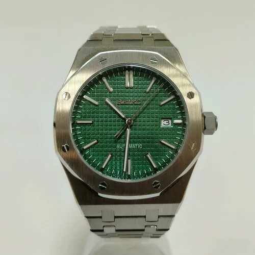 Наручные часы sknh35homageforap-green, серебряный, зеленый
