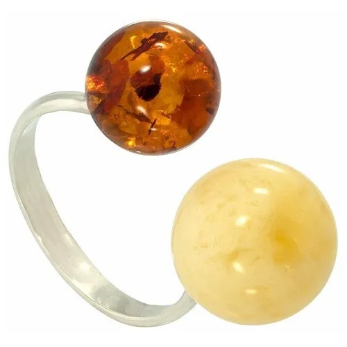 Кольцо Amberprofi, серебро, 925 проба, янтарь, безразмерное