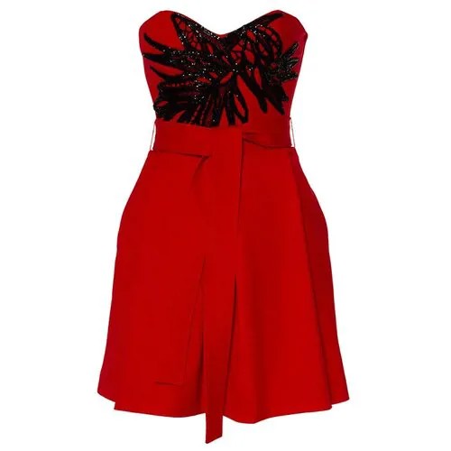Платье P.A.R.O.S.H., размер s, черный, красный