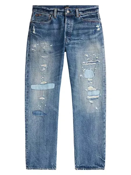 Жесткие джинсы узкого кроя Polo Ralph Lauren, синий