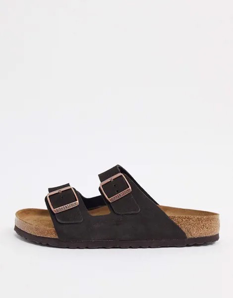 Замшевые сандалии Birkenstock Arizona-Коричневый