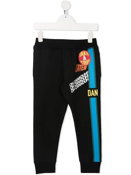 Dsquared2 Kids спортивные брюки с графичным принтом