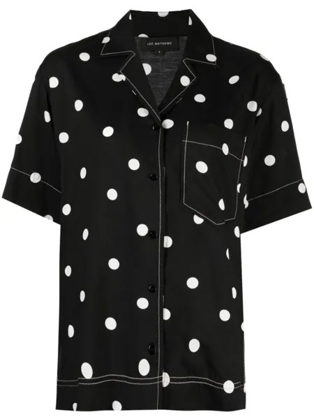 Рубашка Olive SS в горох Lee Mathews, черный