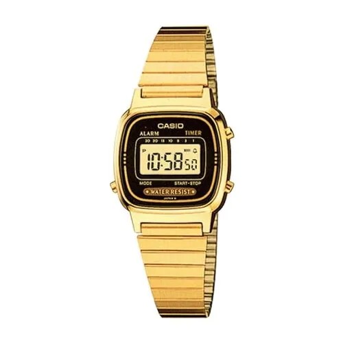 Наручные часы CASIO Vintage LA670WGA-1, золотой, черный