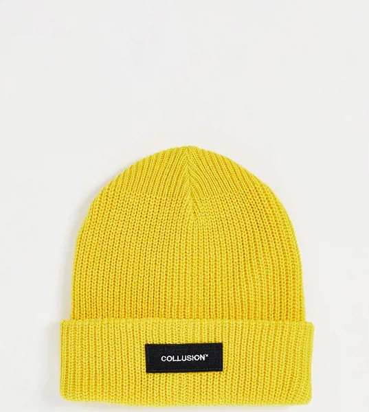 Ярко-желтая шапка-бини COLLUSION Unisex-Желтый