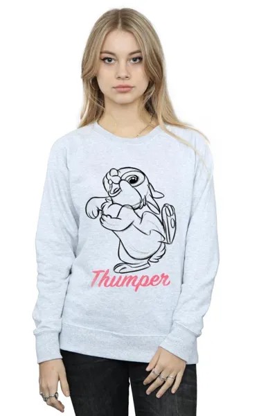 Толстовка с рисунком Бэмби Thumper Disney, серый