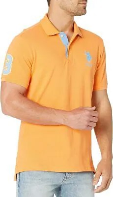 Ассоциация поло США. Мужская рубашка-поло с коротким рукавом и аппликацией