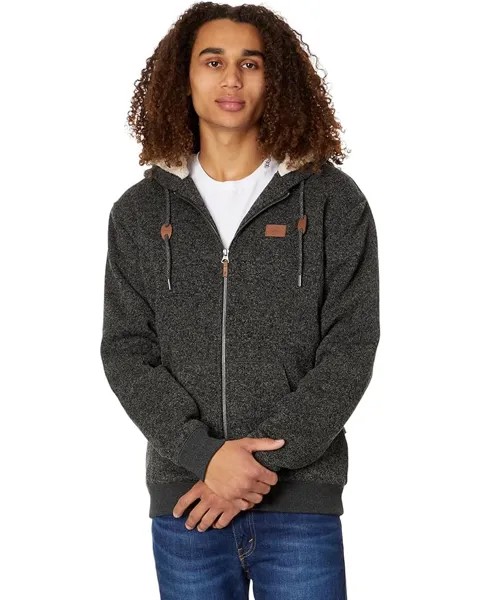 Худи Quiksilver Keller Full Zip Sherpa, цвет Dark Grey Heather