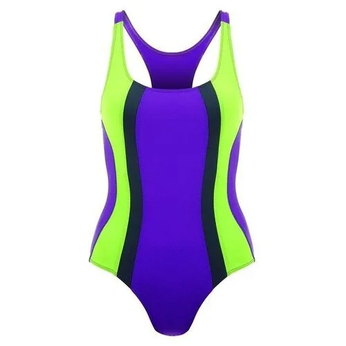 Купальник гимнастический ONLYTOP, размер 34, зеленый, фиолетовый