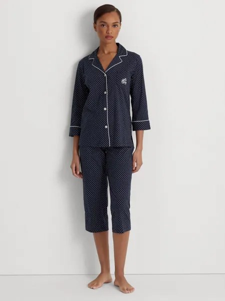 Пижамный комплект Lauren Ralph Lauren Capri Spot, темно-синий