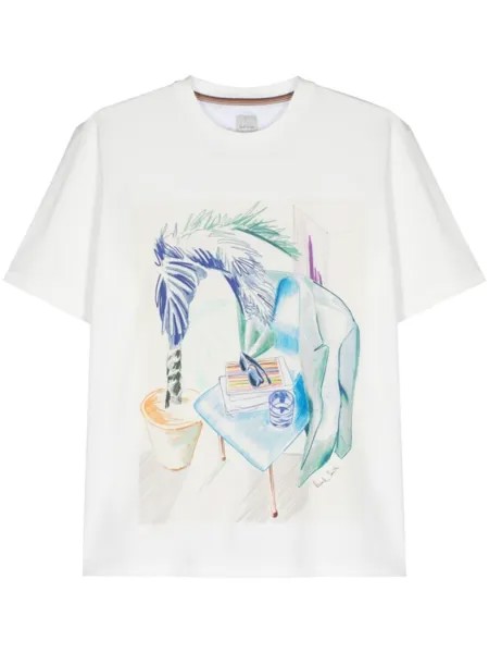 Paul Smith футболка с принтом Sketchbook, нейтральный цвет