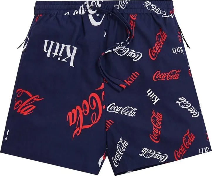 Шорты Kith x Coca-Cola Printed Short 'Navy', синий
