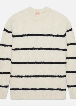 Мужской свитер Armor-Lux Heritage Striped Wool Crew Neck, цвет белый, размер S