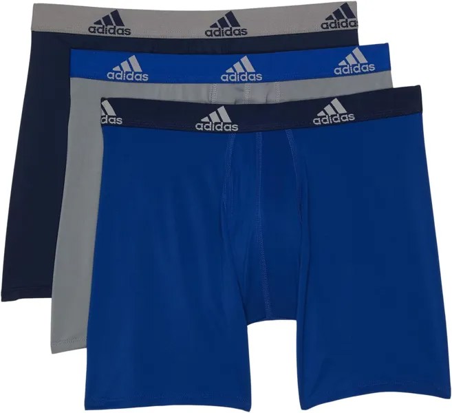 Боксеры Adidas Performance Boxer Brief 3-Pack, цвет Blue/Collegiate Royal/Navy/Grey
