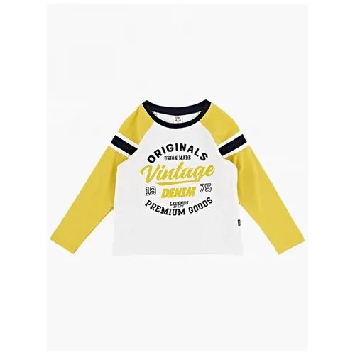 Лонгслив для мальчиков Mini Maxi, модель 7059, цвет белый, размер 110