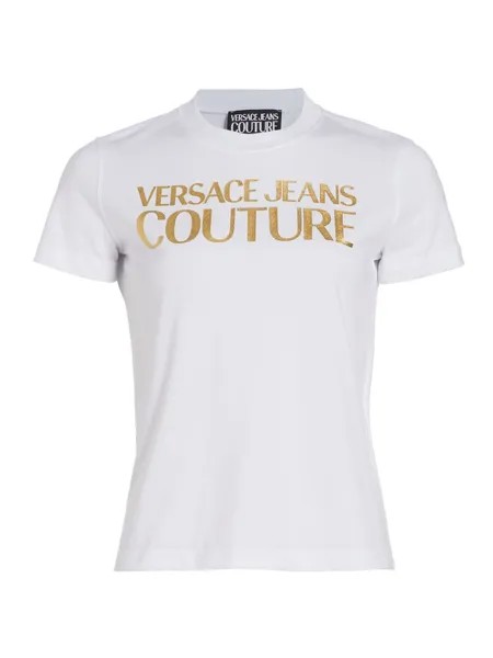 Легендарная футболка с логотипом Versace Jeans Couture, белый