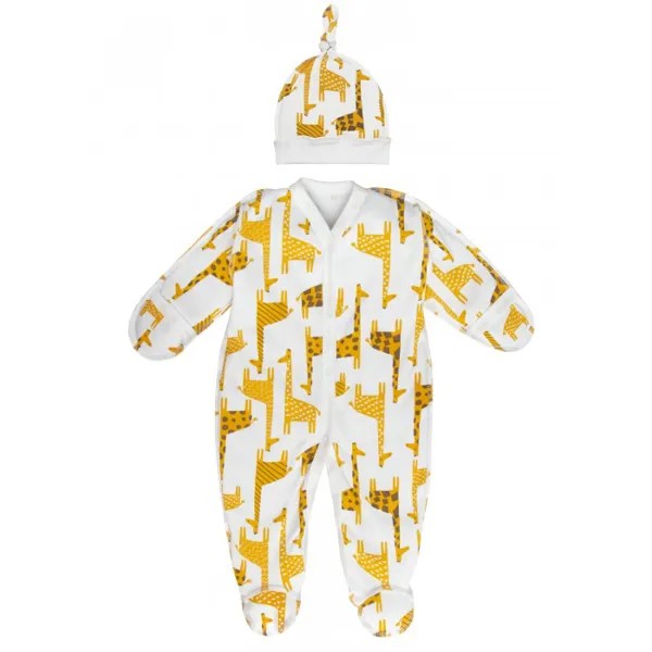 AmaroBaby Комбинезон-слип с шапочкой Жирафики