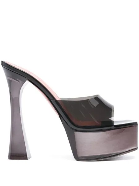 Мюли Dalida Glass 125 на платформе Amina Muaddi, черный