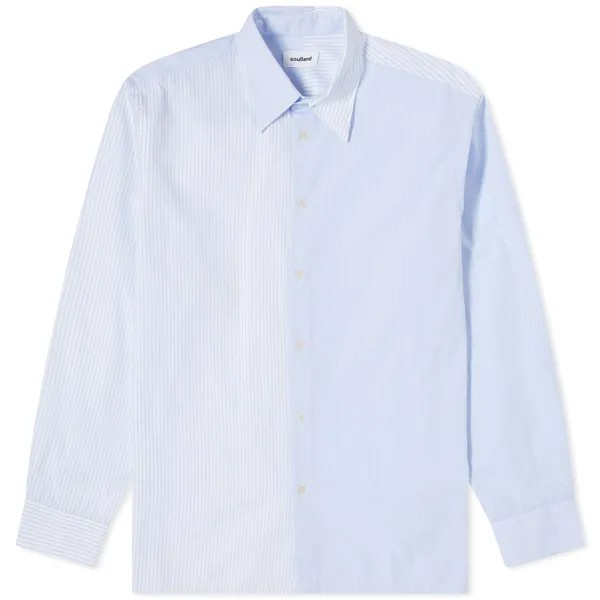 Рубашка Soulland Perry Shirt, цвет Blue Stripes