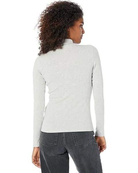 Футболка Lilla P 1x1 Rib Long Sleeve Turtleneck Tee, цвет Heather Grey