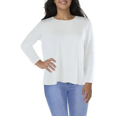 Женская белая футболка с круглым вырезом Eileen Fisher, пуловер, рубашка плюс 2X BHFO 3131