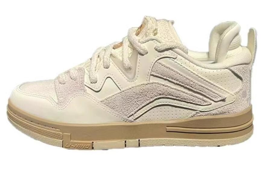Кроссовки LINING Wave Skateboarding Shoes Men Low-top Off-white, цвет Off-white