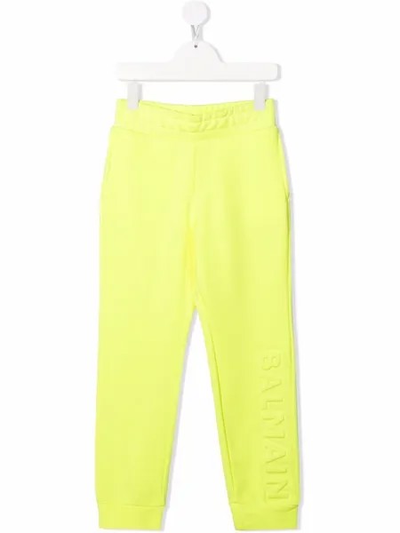 Balmain Kids спортивные брюки с логотипом