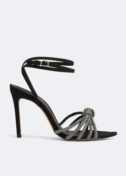 Сандалии SCHUTZ Crystal knot sandals, черный