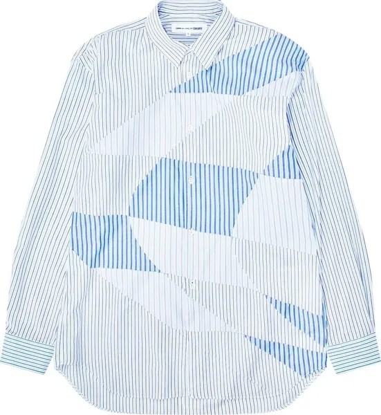 Рубашка Comme des Garçons Panelled 'Blue', синий