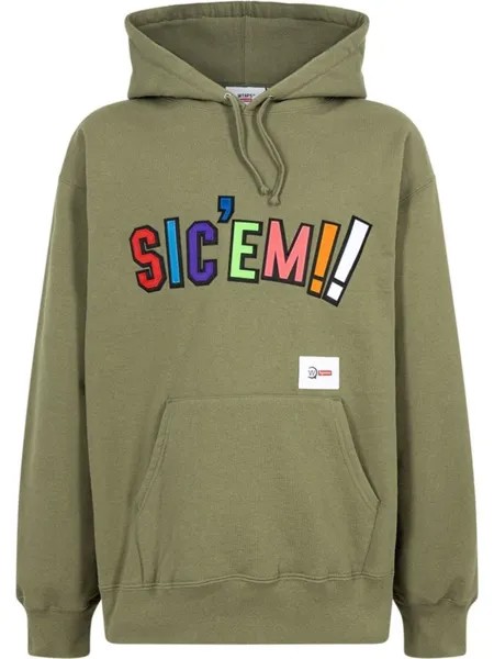 Худи с принтом Sic'em! из коллаборации с WTAPS Supreme, зеленый