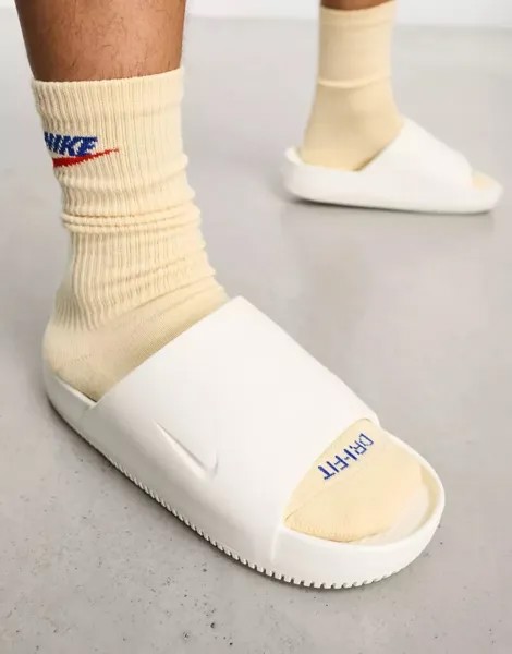 Белые шлепанцы Nike Calm
