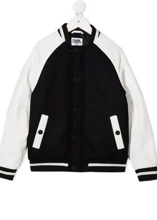 Karl Lagerfeld Kids бомбер с вышитым логотипом
