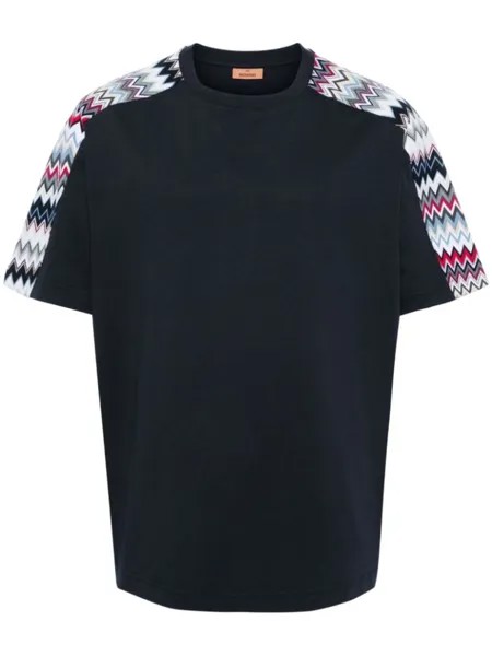 Missoni футболка с узором зигзаг, синий