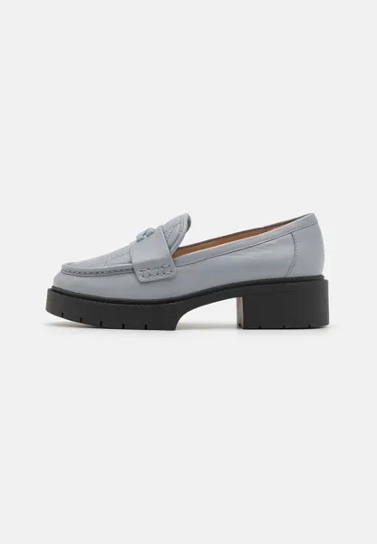 Слипоны Leah Loafer Coach, цвет grey blue