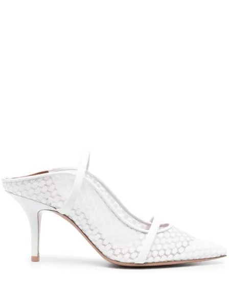 Malone Souliers кружевные мюли Maureen 70, белый