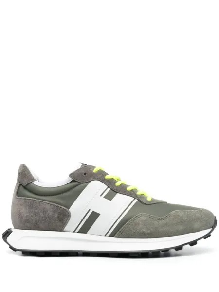 Кроссовки Hogan H601, темно-зеленый/белый/желтый