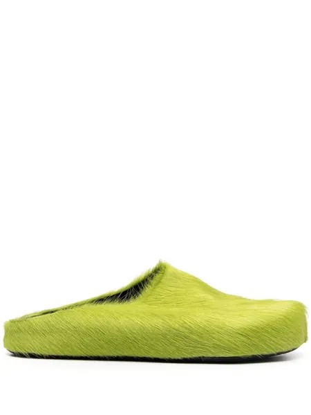 Marni слиперы Fussbett Sabot, зеленый