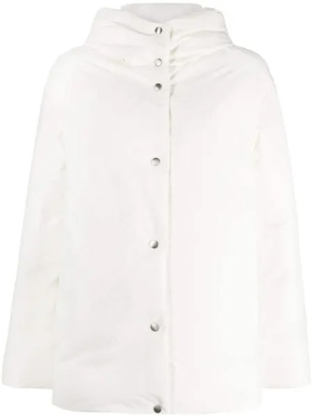 Jil Sander однотонный пуховик, белый