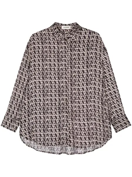 AERON рубашка Flint с монограммой, черный