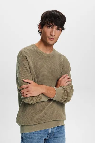 Свитер с овальным вырезом Esprit, хаки