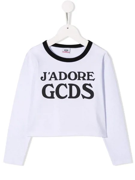 Gcds Kids топ с длинными рукавами и логотипом