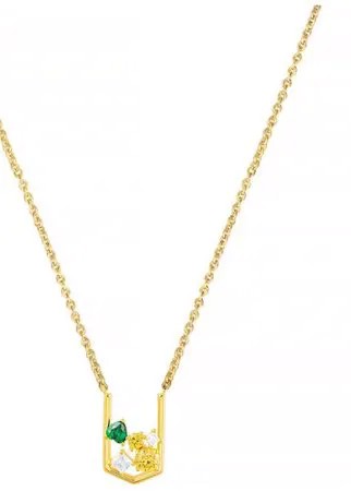 Колье из серебра 925 пробы с фианитами GN12406A_KL_001_YG ELEMENT47, длина 50 см.