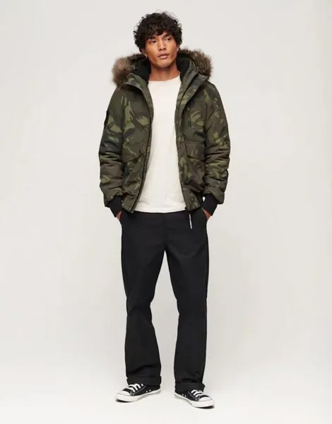 Пуховик-бомбер в стиле милитари Superdry Everest
