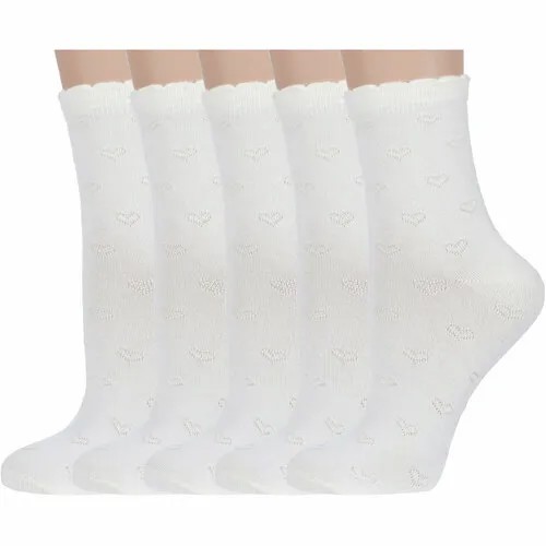 Носки RuSocks 5 пар, размер 12-14, белый