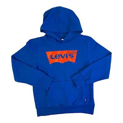 Толстовка Levis Boys Club Fleece Standard Fit с графическим металлическим логотипом (королевский/красный,