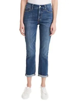 7 FOR ALL MANKIND Женские темно-синие джинсовые облегающие джинсы-бойфренды на молнии 10